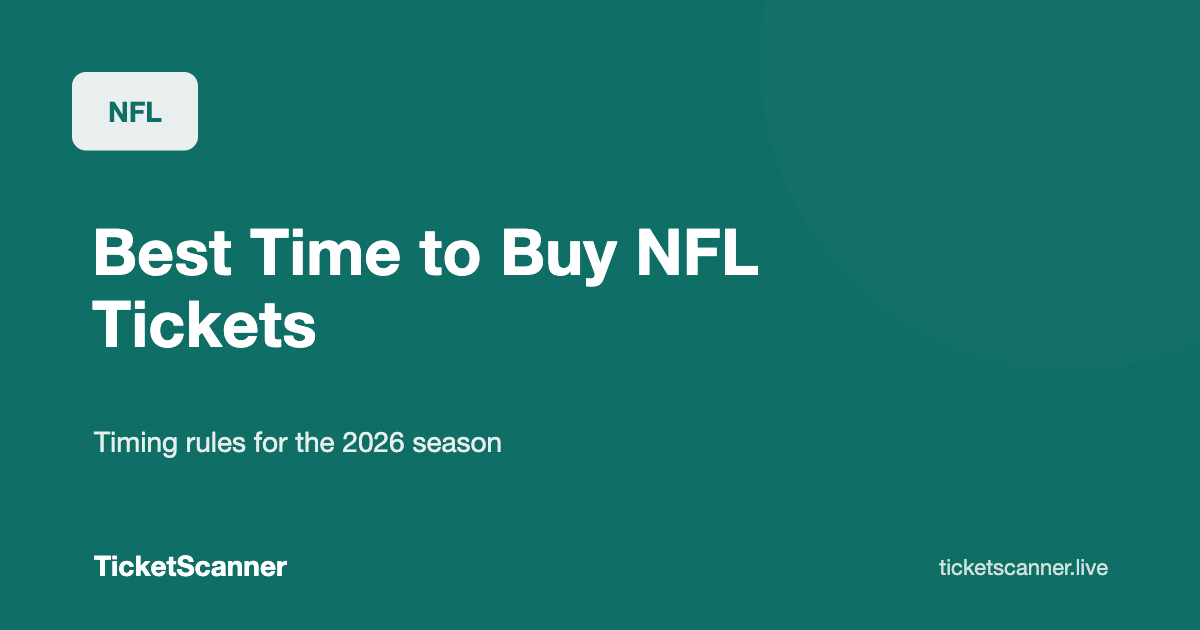 Best Time to Buy NFL Tickets in 2026: What 211 Games of Price Tracking Show